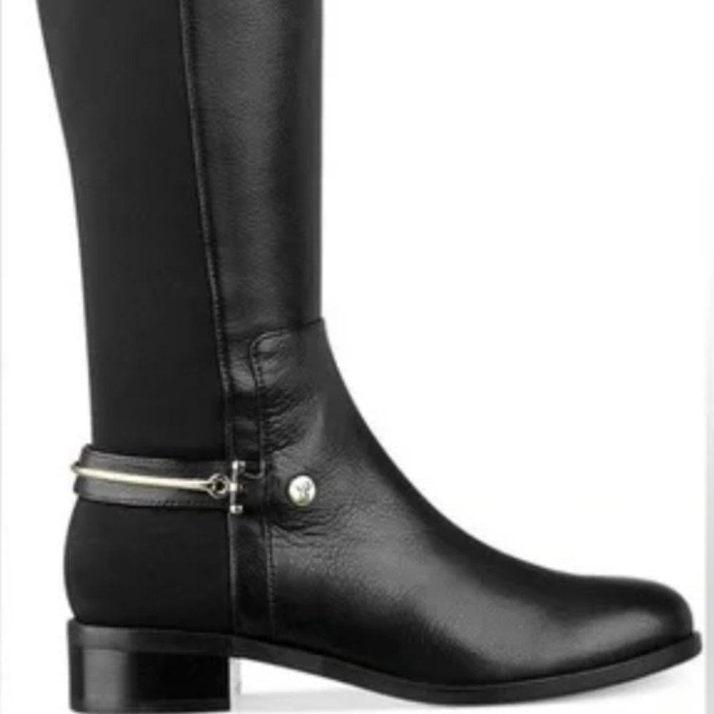 Knee High Black Leather Boots